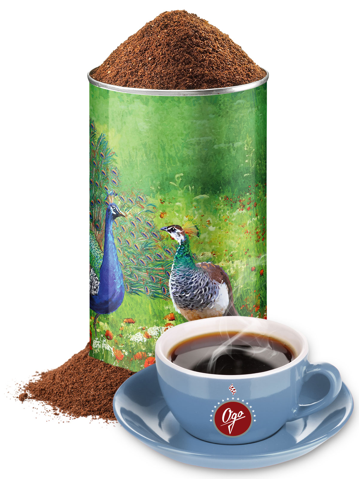 Entkoffeinierter Kaffee, gem. in Künstlerdose