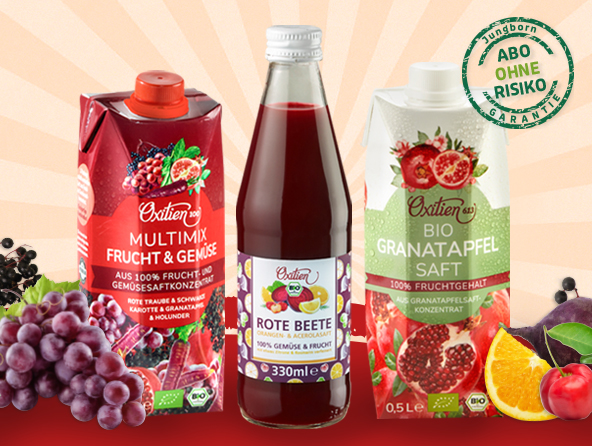 Saft-Abo Angebot mit 10 € Gutschein und verschiedenen Fruchtsäften abschließen