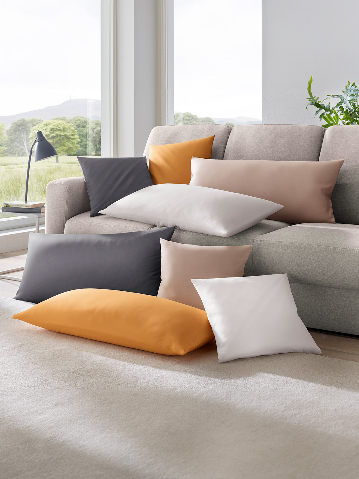 Kissenhüllen-Duo „Jasmin“, Beige