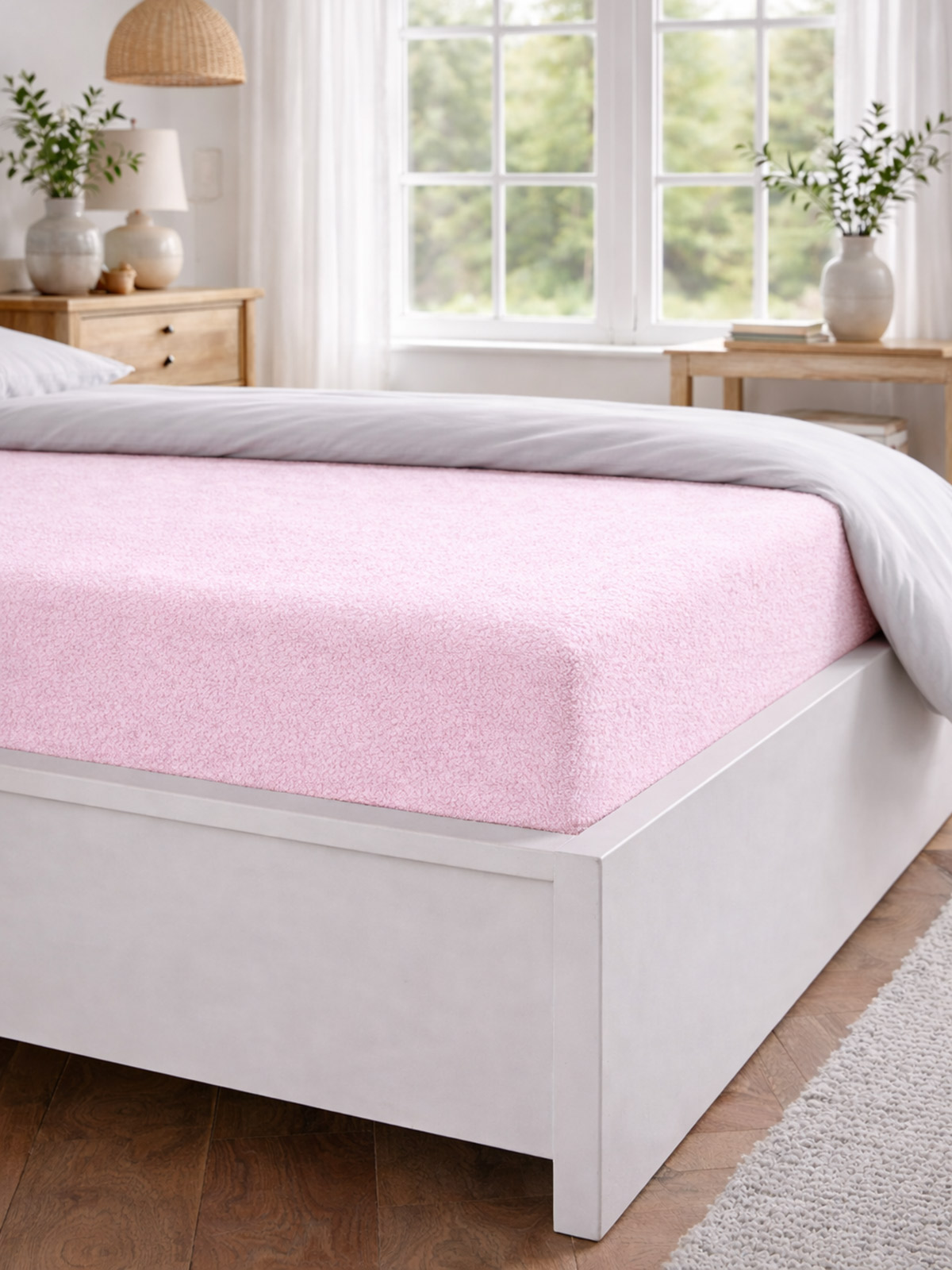 Spannbettlaken „Chrissie“, Rosé