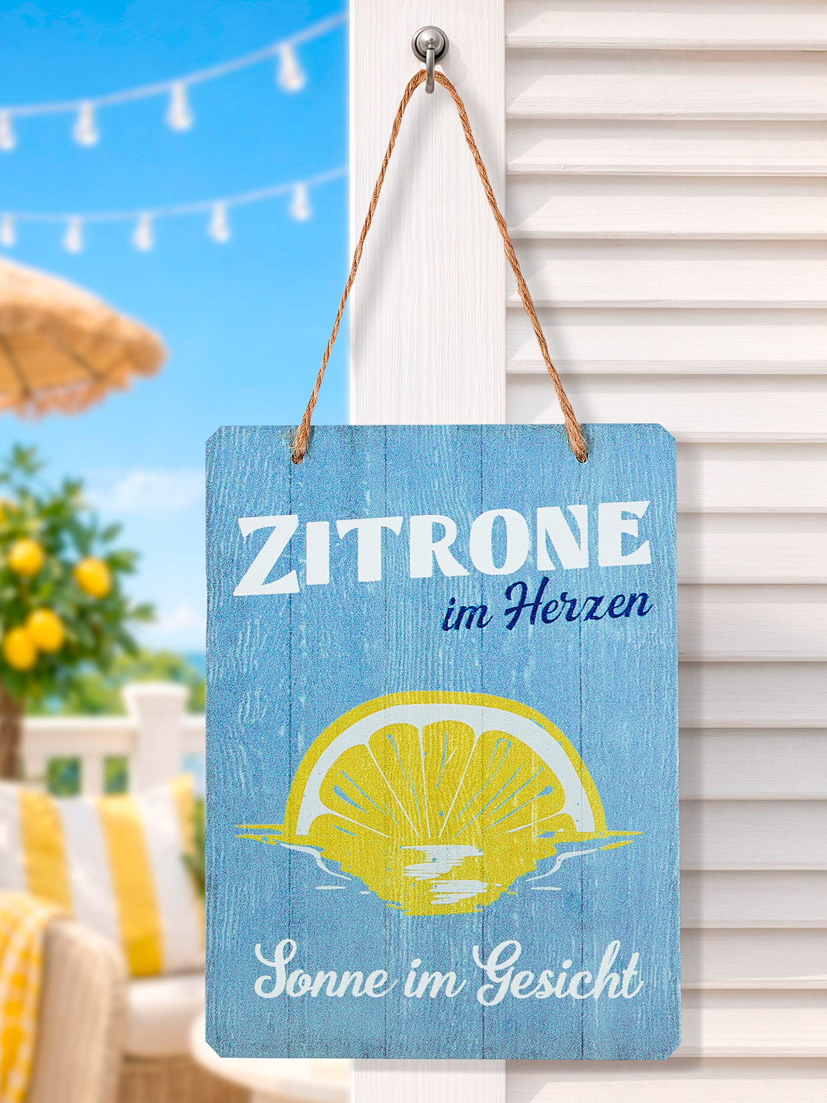 Metallschild „Zitrone“