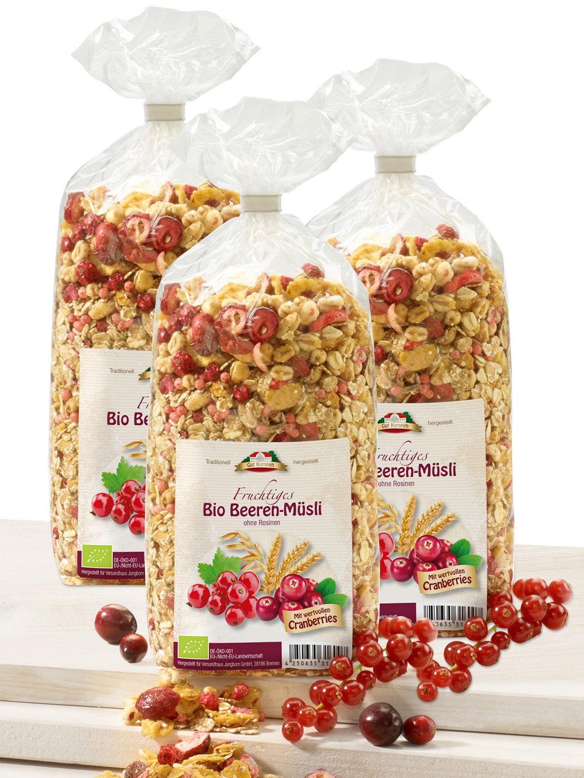 „3 für 2“ Bio Beeren-Müsli ohne Rosinen