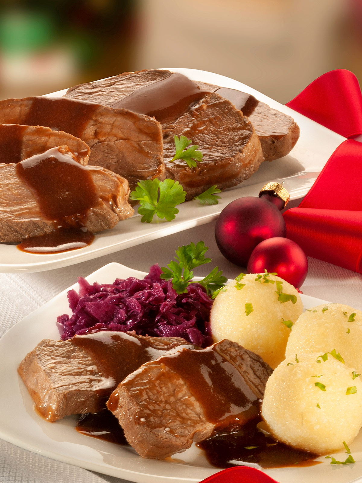 Rinderbraten in Rotweinsauce 