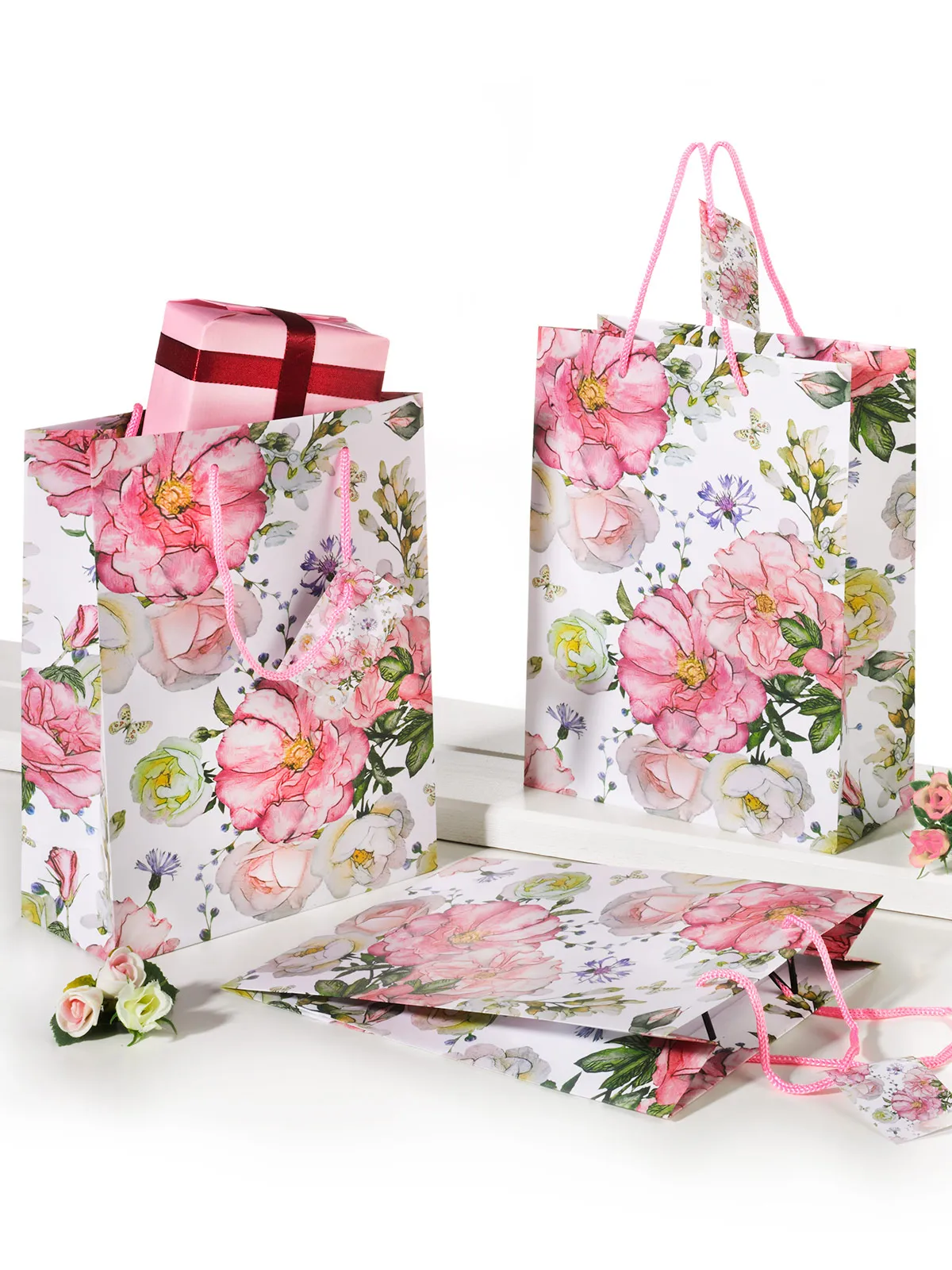 Geschenktüten-Trio „Heckenrose“