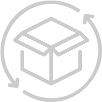 Icon für Rückversand/Retoure in neutralem Design