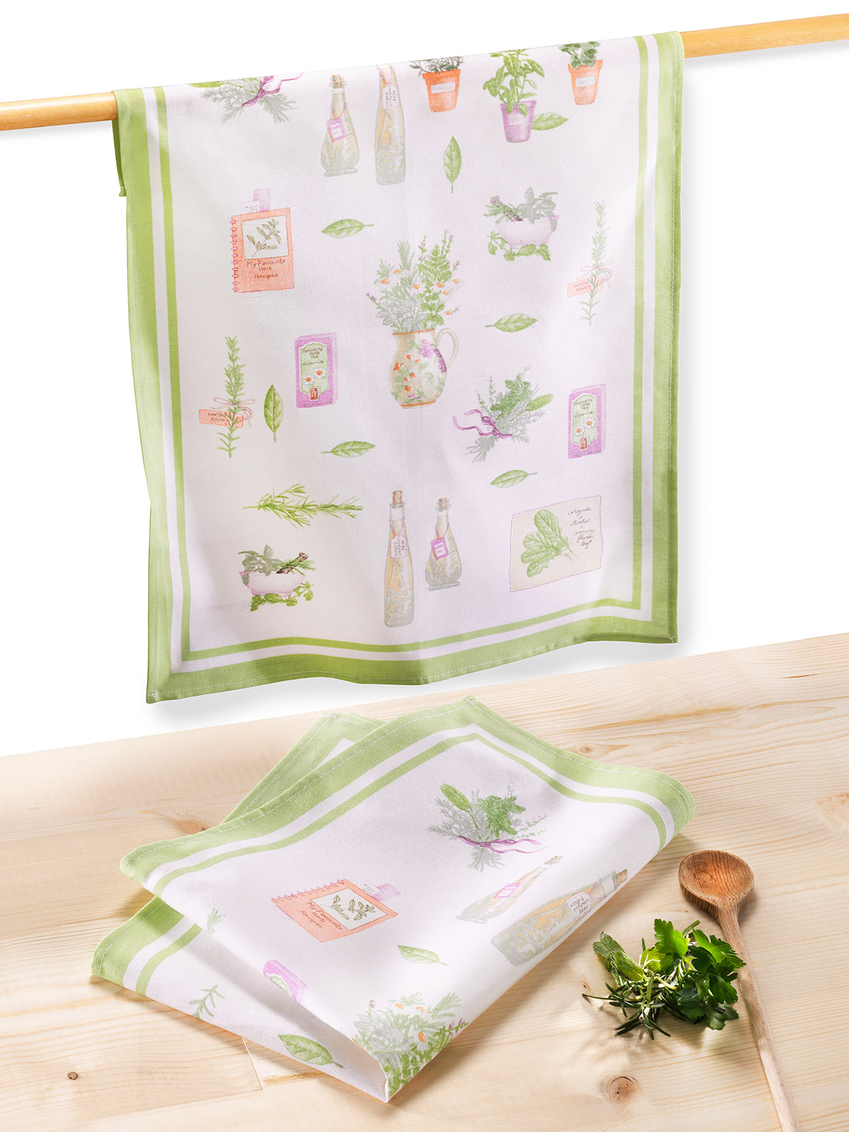 Geschirrtuchduo „Küchenkräuter“