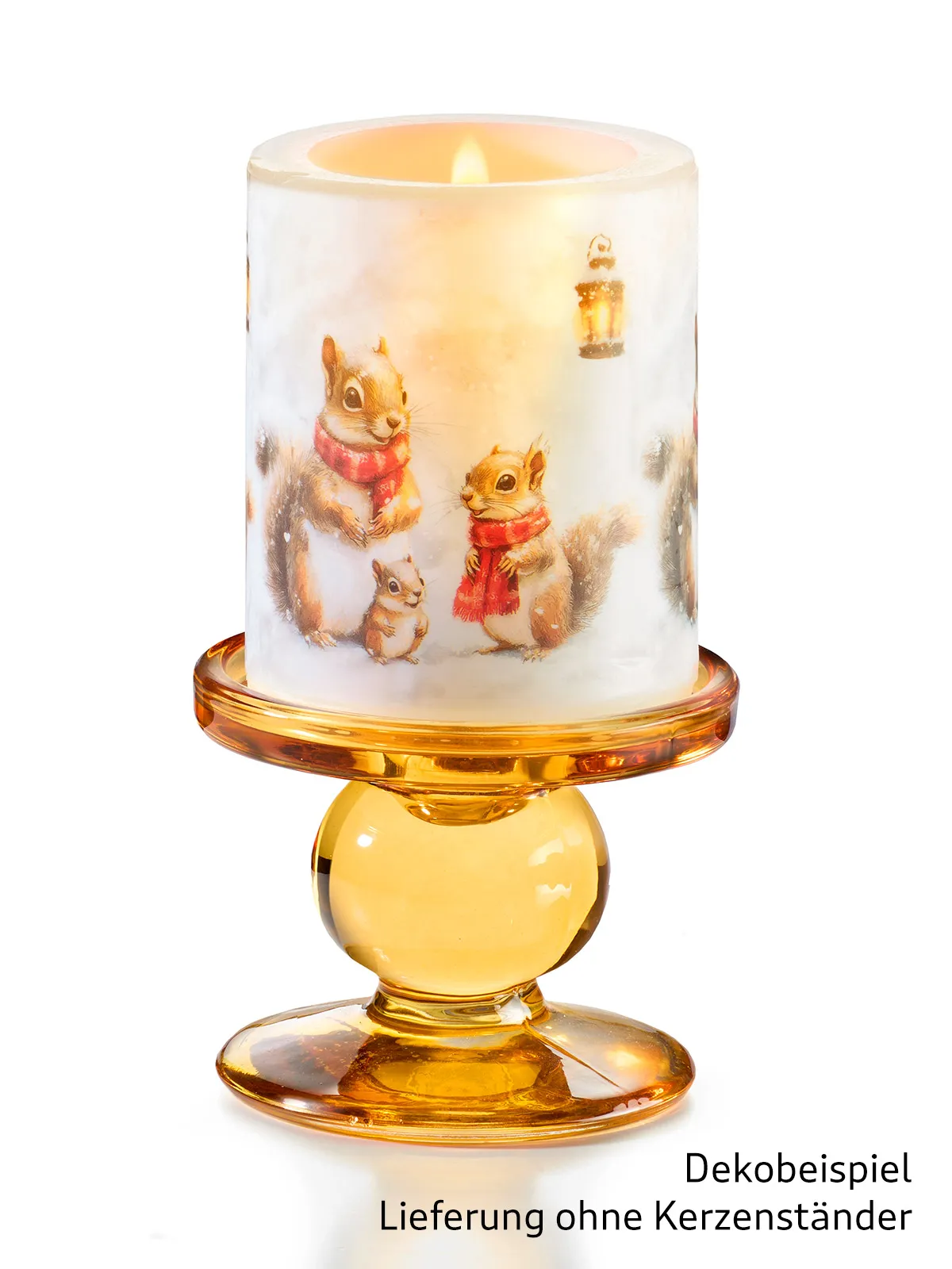 Kerze „Winterhörnchen“
