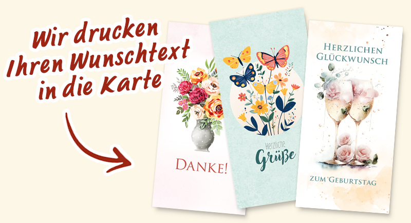 Individuelle Grußkarten mit Ihrem Wunschtext – perfekt für jeden Anlass