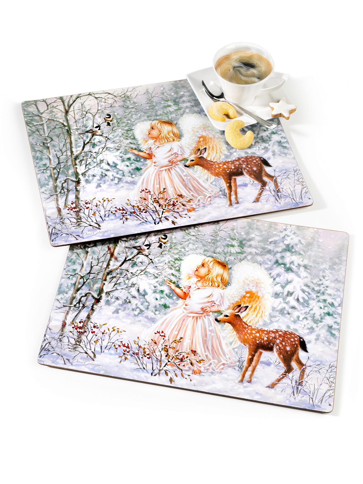 Kork-Platzsetduo „Weihnachtsengel“ Kork-Platzsetduo „Weihnachtsengel“
