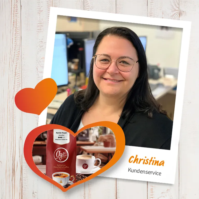 Christina aus dem Kundenservice empfiehlt Ogo Kaffee und Kaffeegenuss