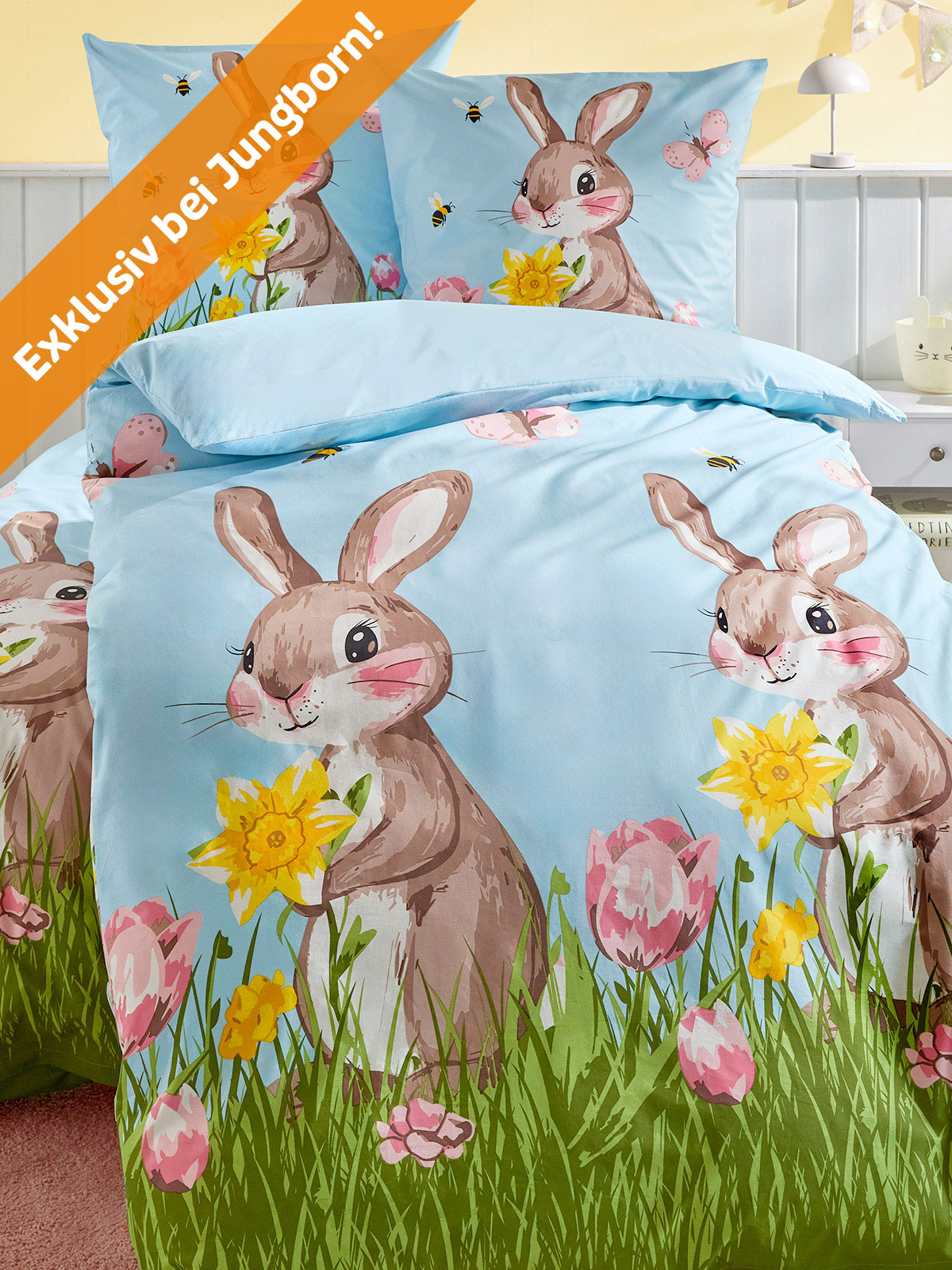 Bettwäsche-Set „Häschenparade“