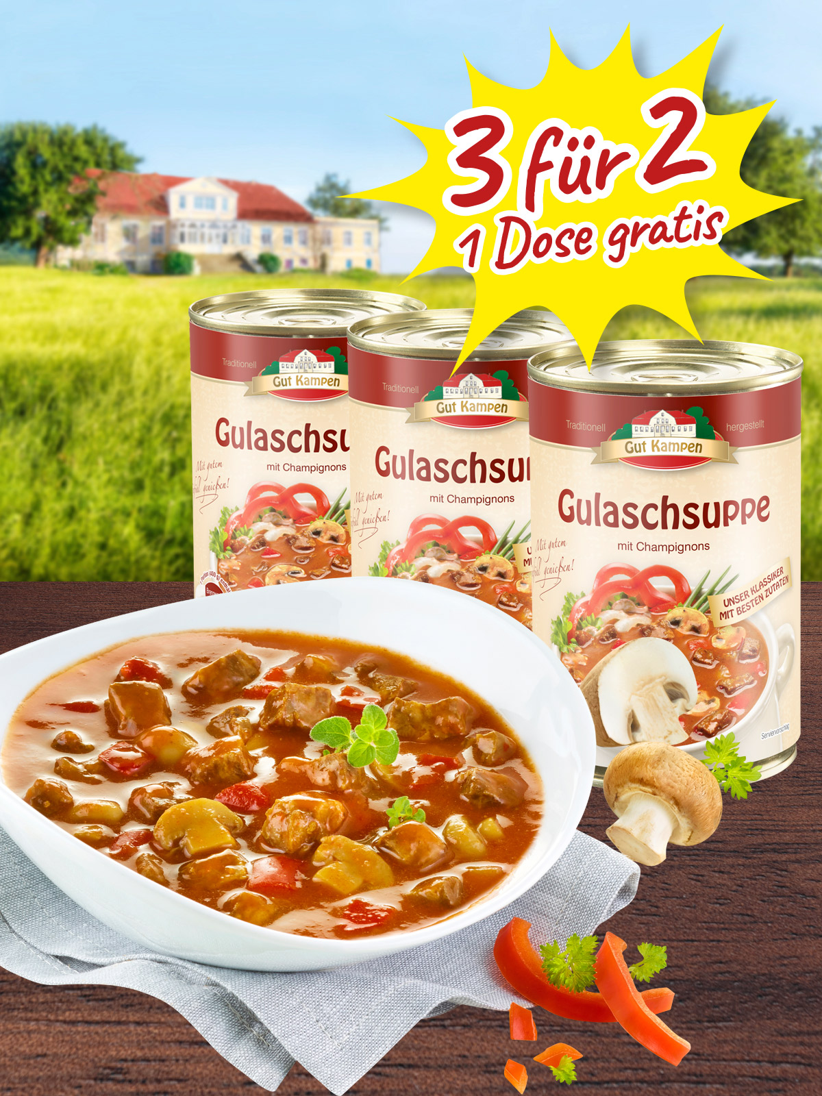 „3 für 2“ Gulaschsuppe