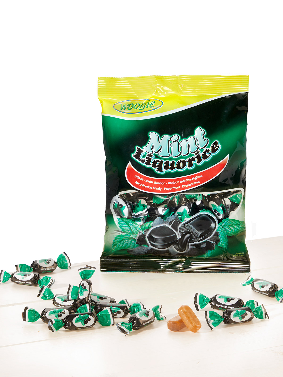 Gefüllte Minz-Lakritz-Bonbons Gefüllte Minz-Lakritz-Bonbons