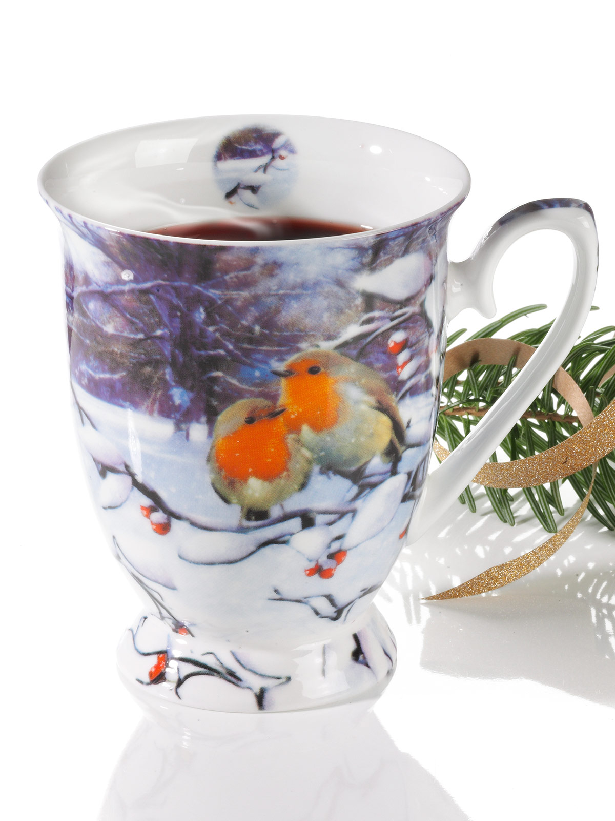 Becher „Rotkehlchenpaar“