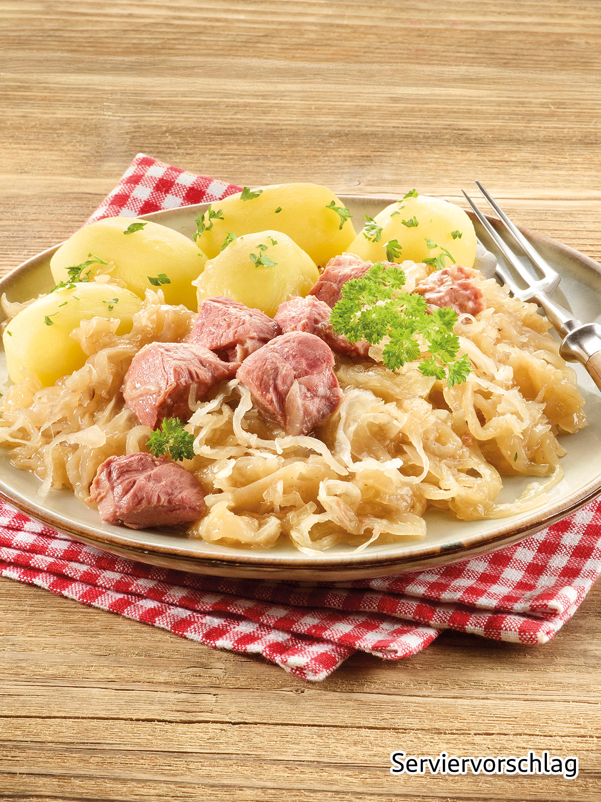 Sauerkraut mit Schäufelefleisch