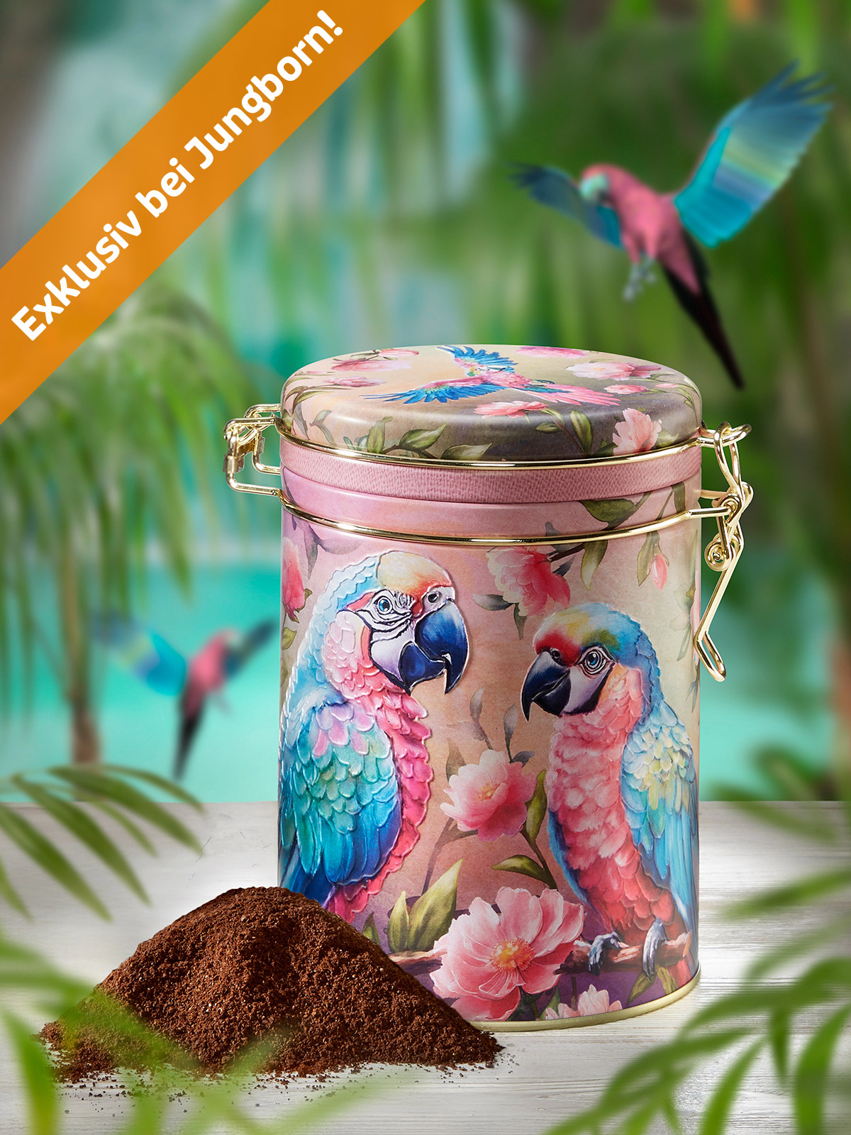 Bügeldose „Papagei“