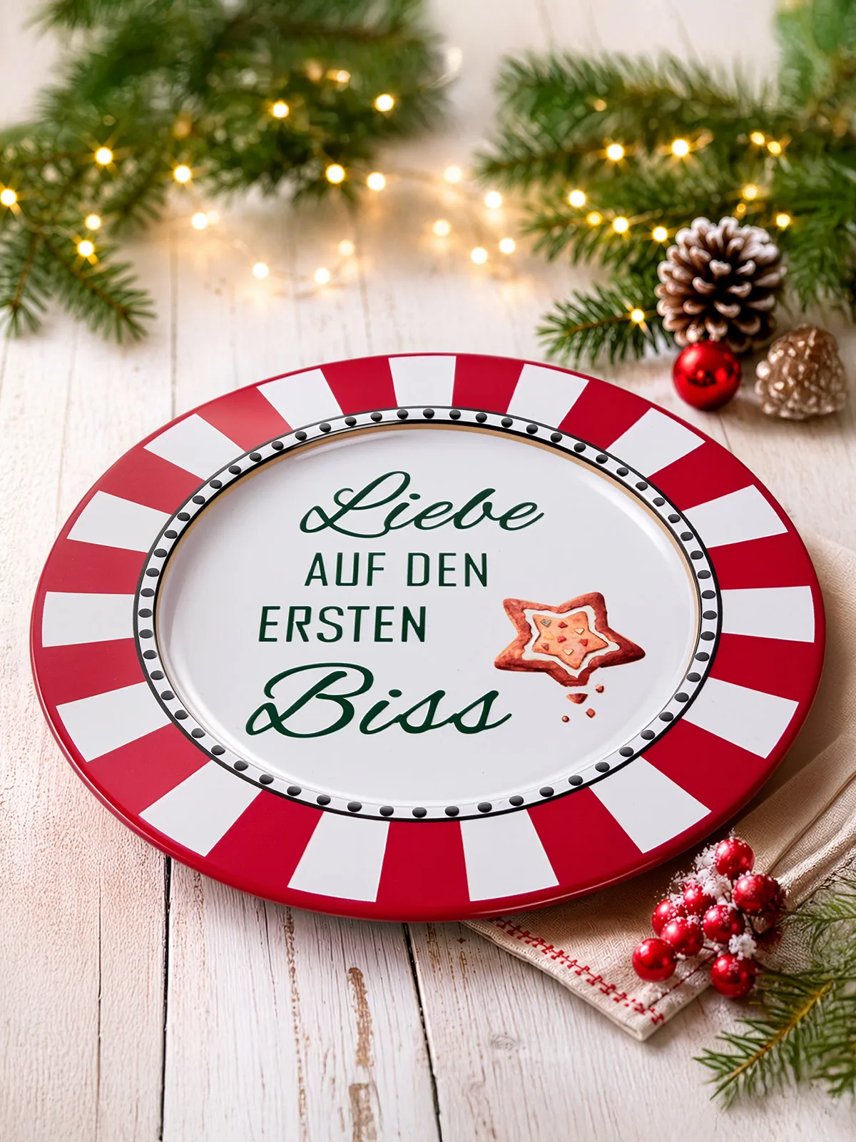 Deko-Teller „Liebe auf den ersten Biss“