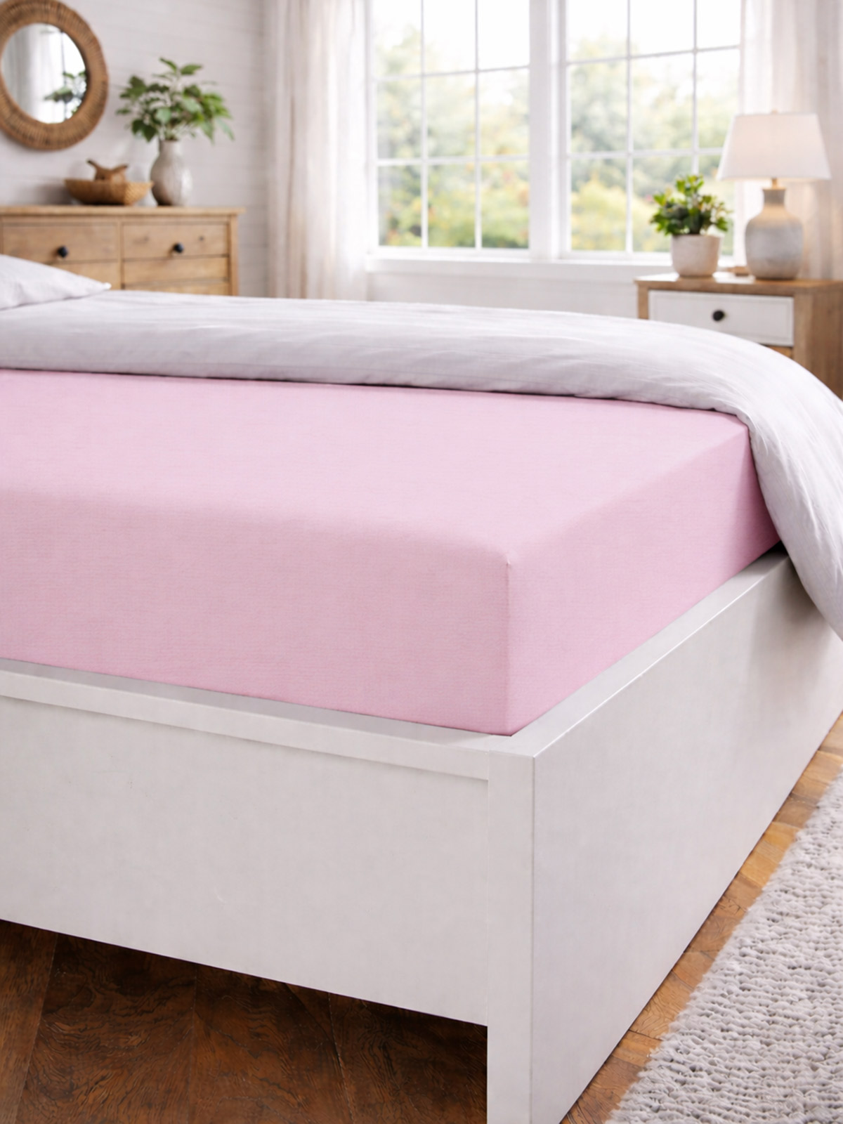 Spannbettlaken „Paula“, Altrosa