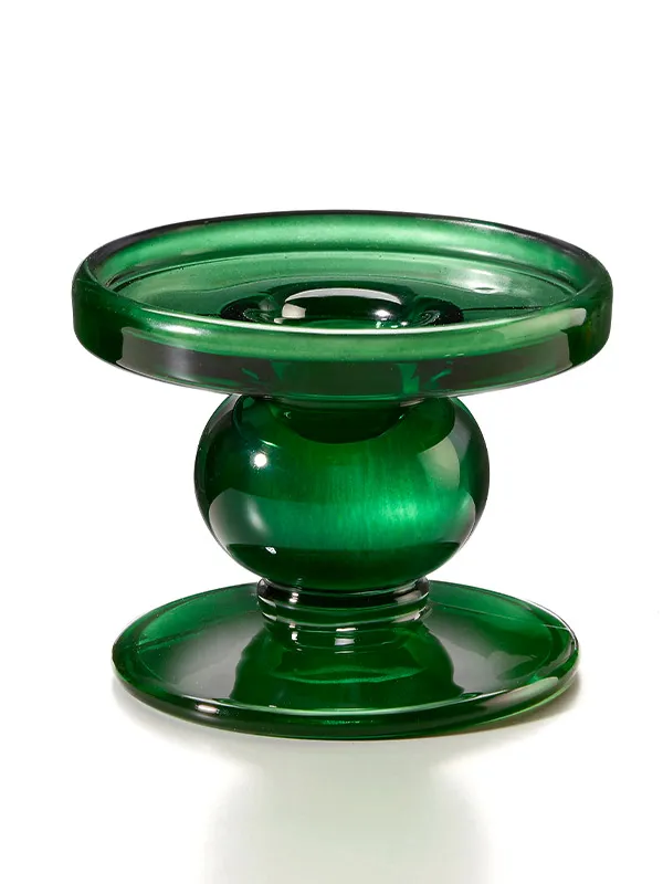 Glas-Kerzenständer „Tannengrün“