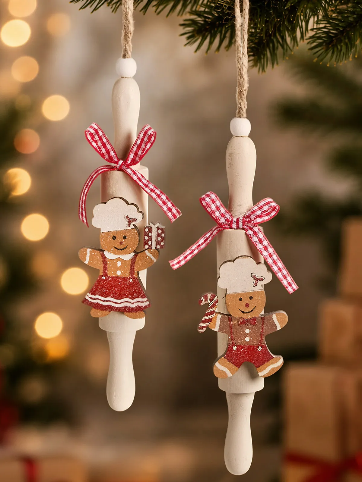 Weihnachtshänger-Duo „Nudelholz“