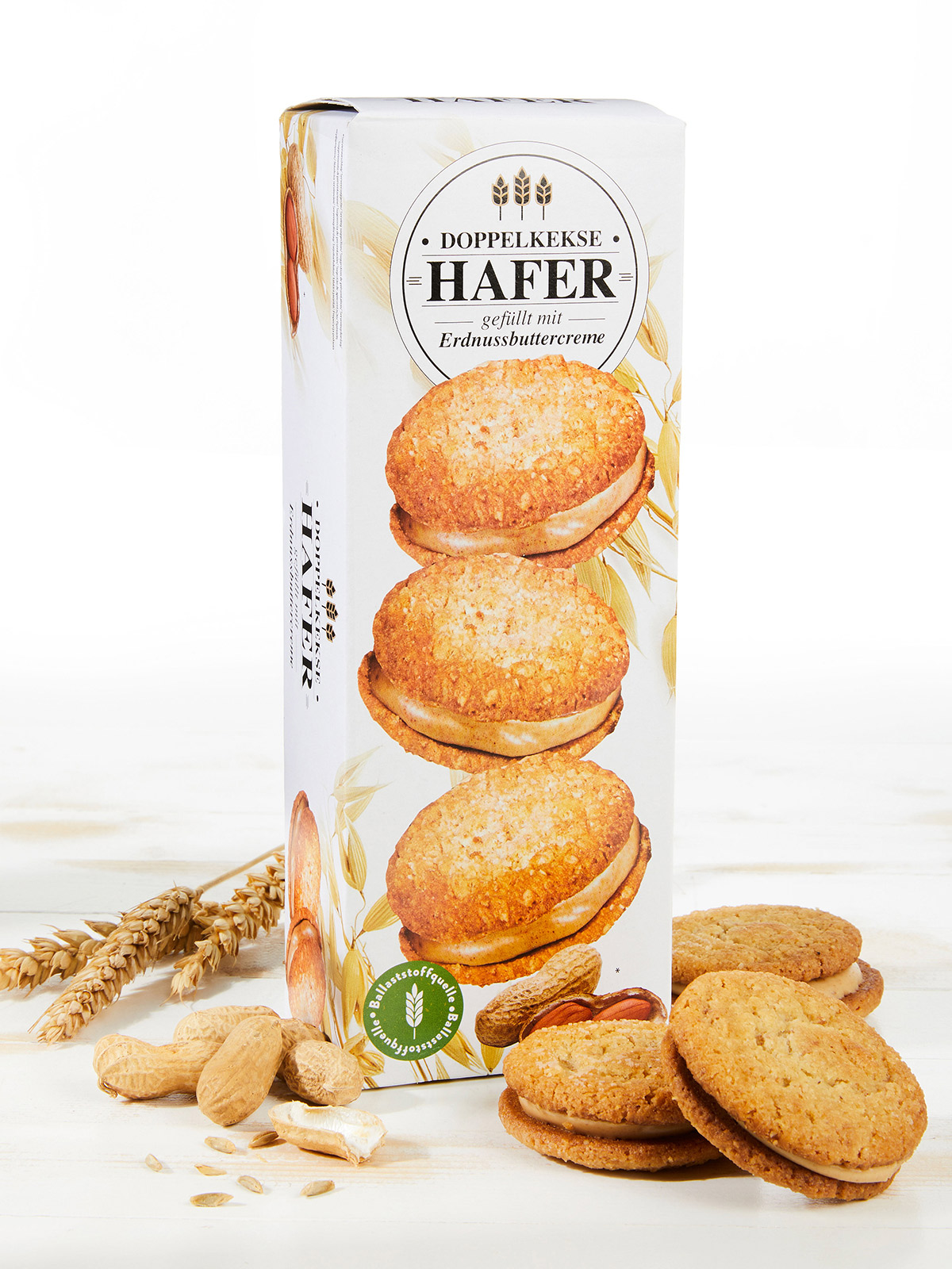 Hafercookies mit Erdnusscreme
