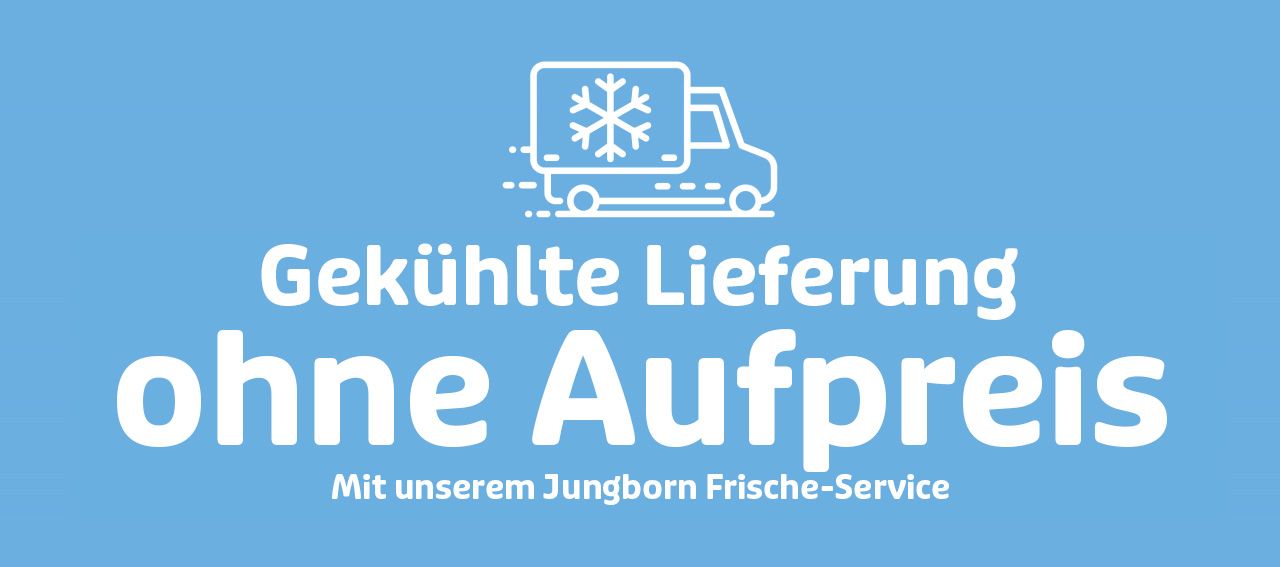 Gekühlte Lieferung ohne Aufpreis – Jungborn Frische Service nutzen!