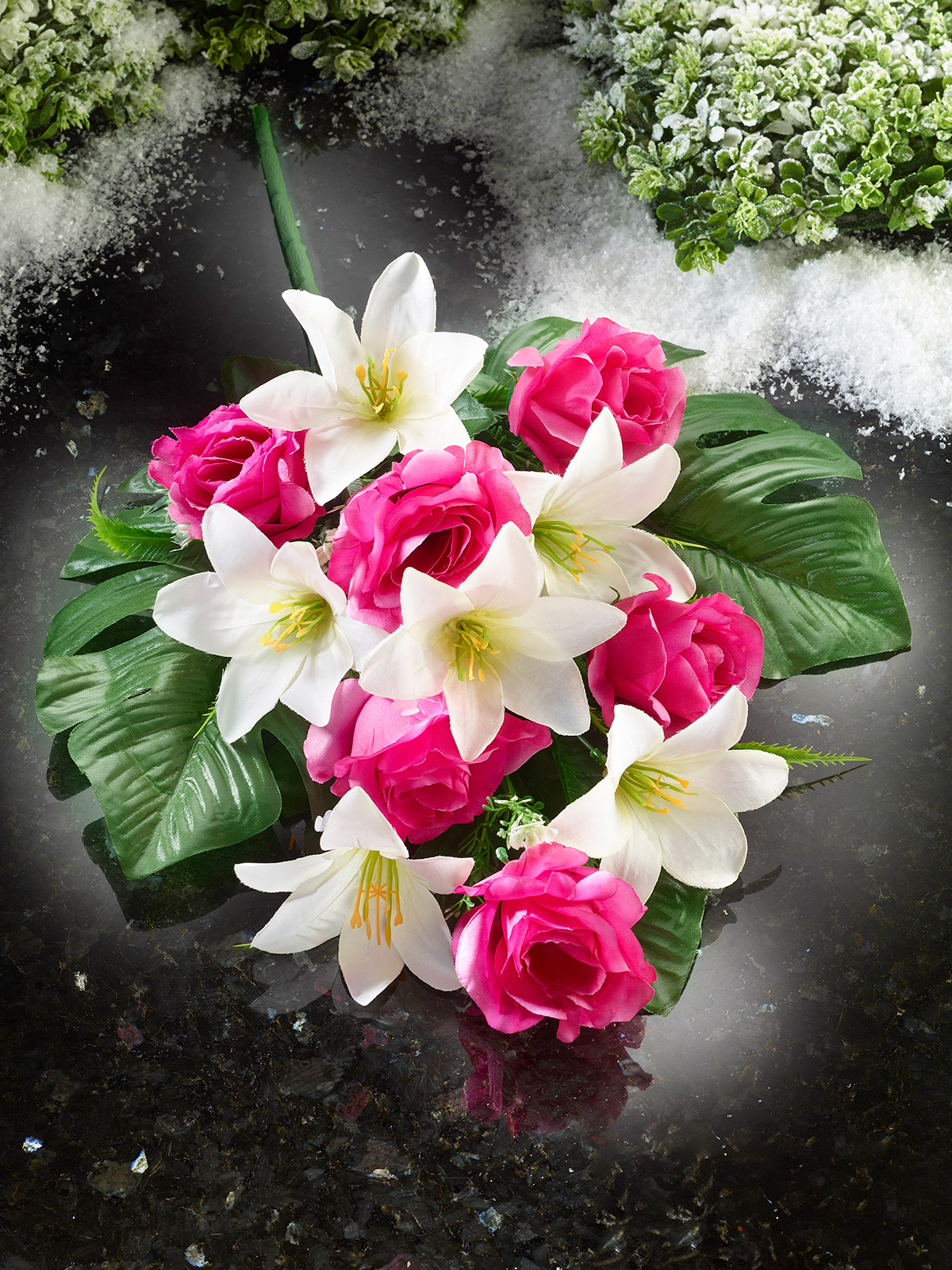Grabschmuck „Rosen & Lilien“ Grabschmuck „Rosen & Lilien“