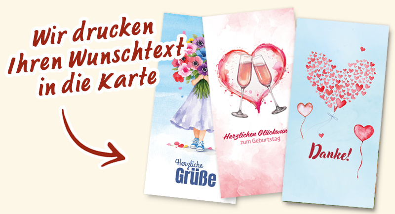 Individuelle Grußkarten mit Ihrem Wunschtext – perfekt für jeden Anlass