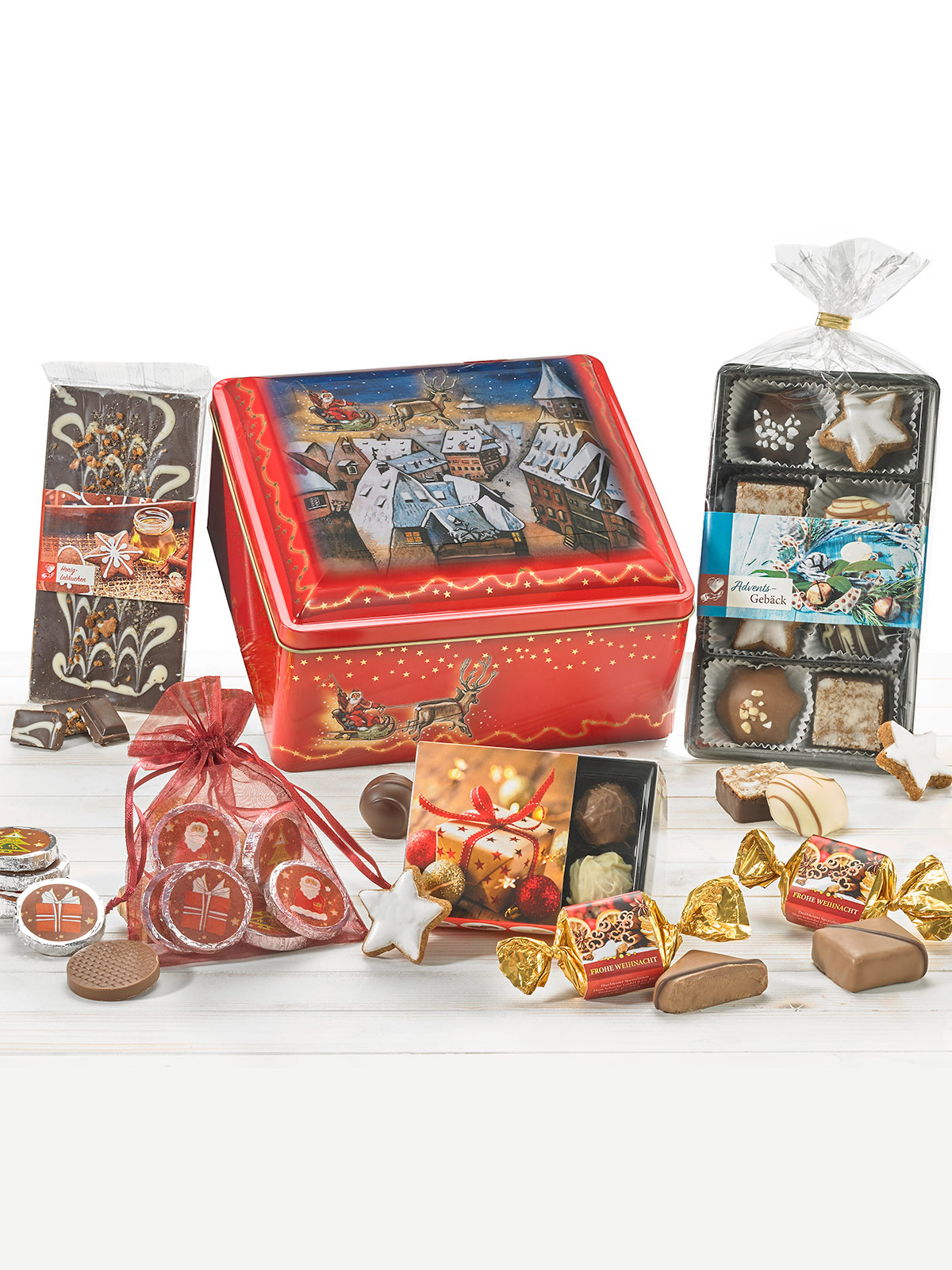 Confiserie-Präsentdose „Weihnachtsdorf“