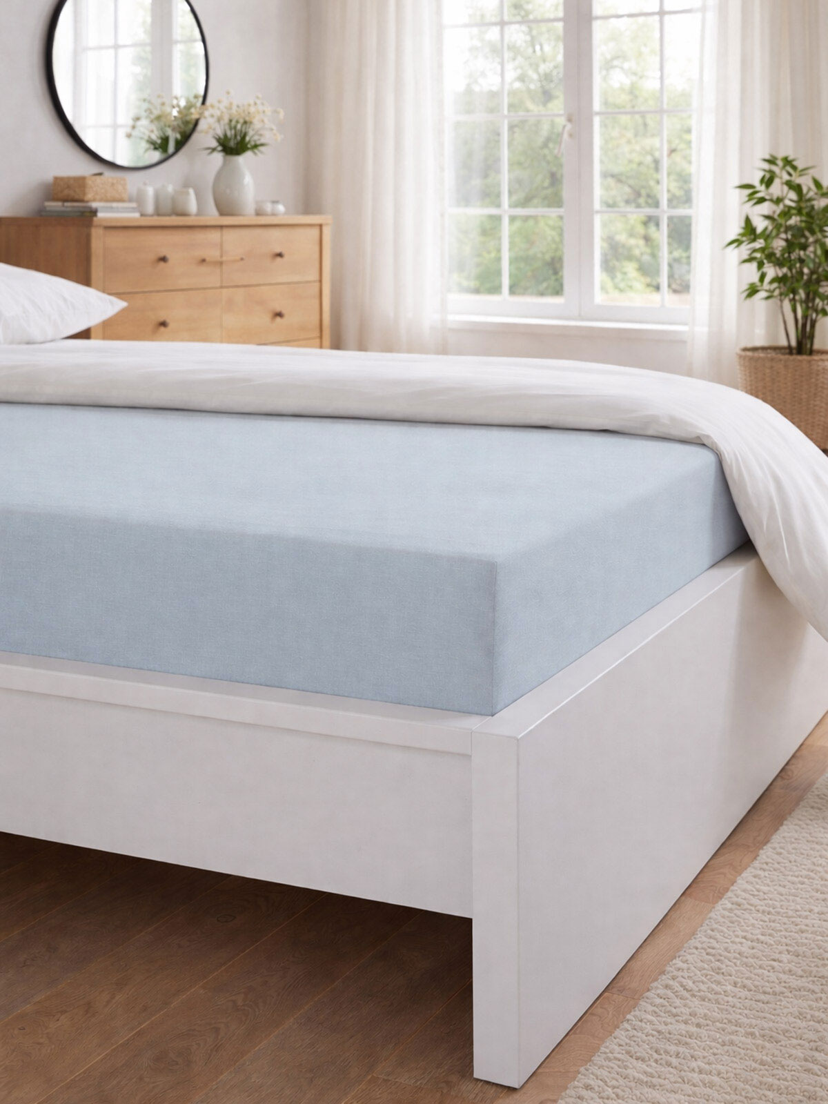 Spannbettlaken „Emilia“, Blau