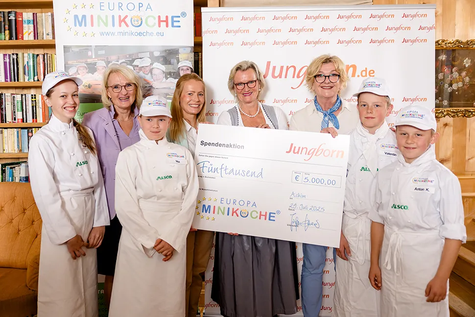 Jungborn spendet 5.000 Euro an die Europa Miniköche