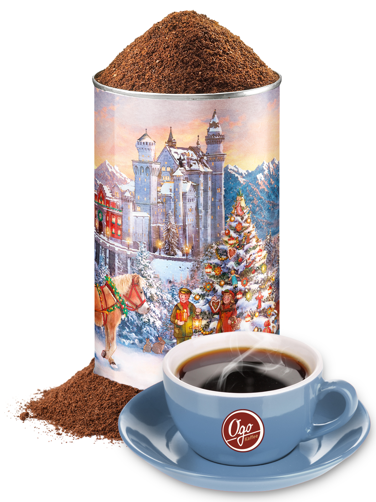 Entkoffeinierter Kaffee, gem. in Künstlerdose