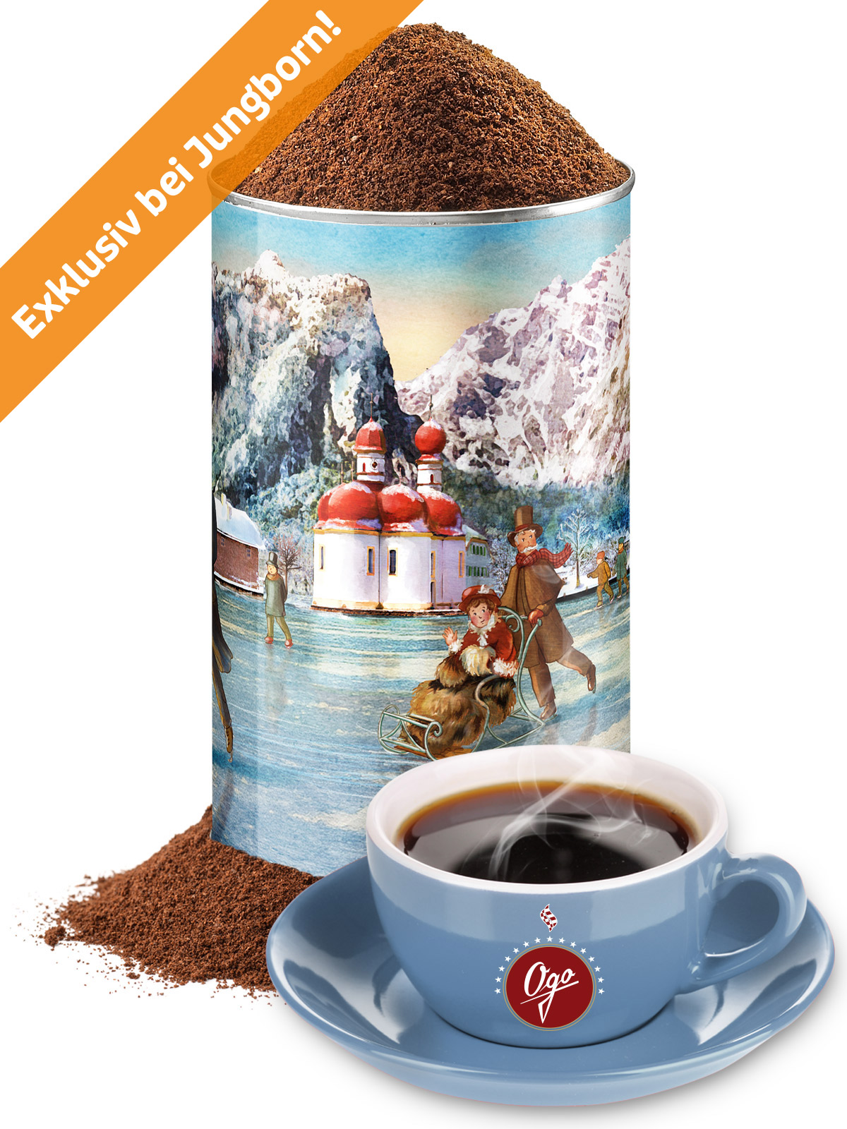 Entkoffeinierter Kaffee, gem. in Künstlerdose