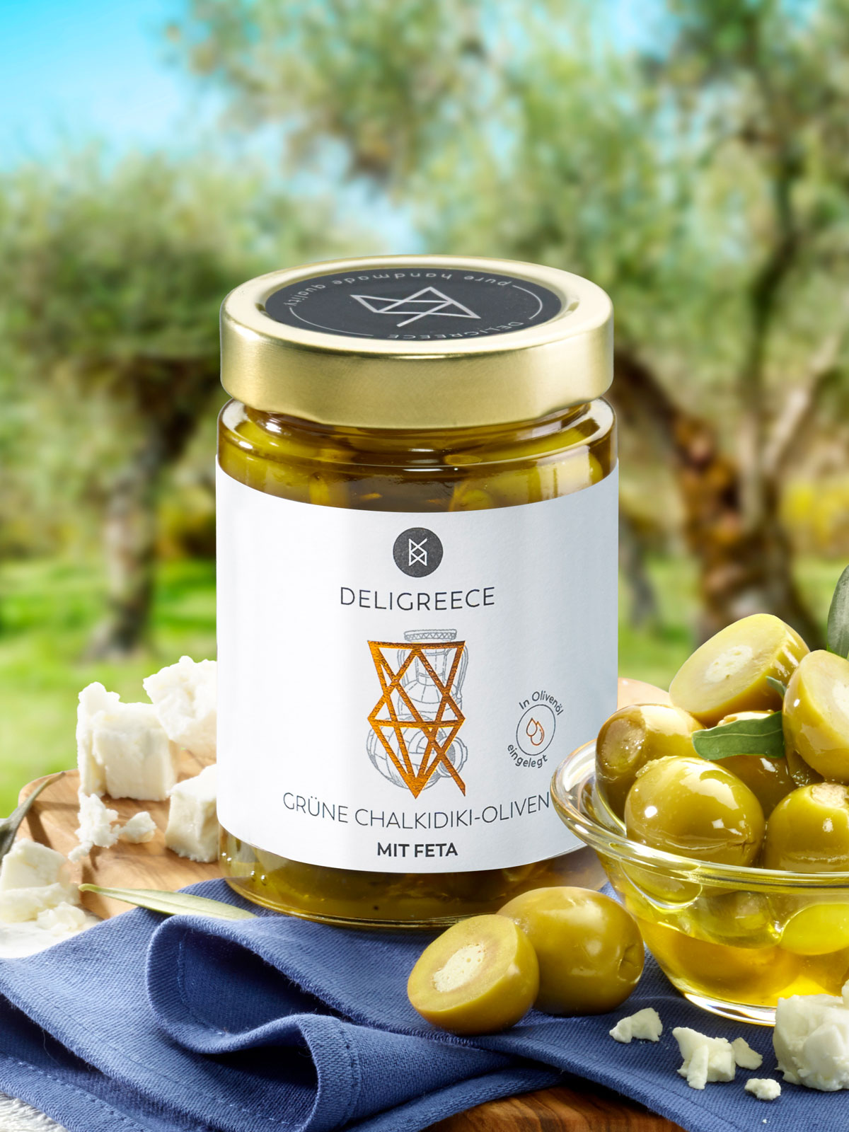 Chalkidiki Oliven mit Feta 