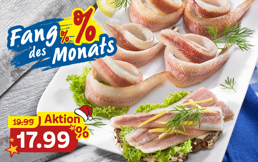 Feine Fischfilets auf Salat und Brot – Fang des Monats im Sonderangebot