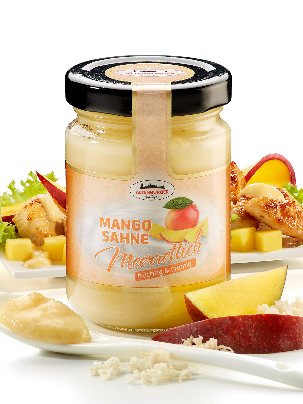 Mango-Sahne-Meerrettich