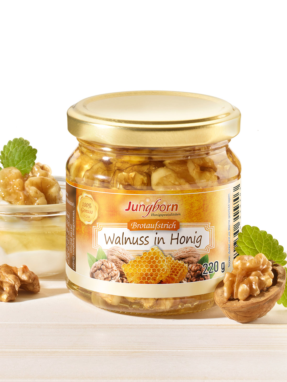 Walnuss in Honig