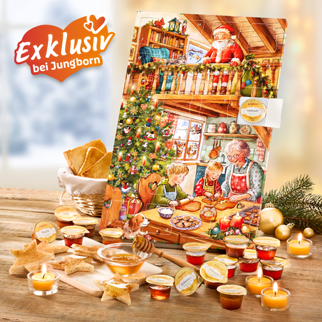 Drei Adventskalender mit Rezepten, Geschichten und weihnachtlichen Motiven