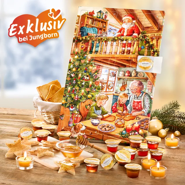 Drei Adventskalender mit Rezepten, Geschichten und weihnachtlichen Motiven