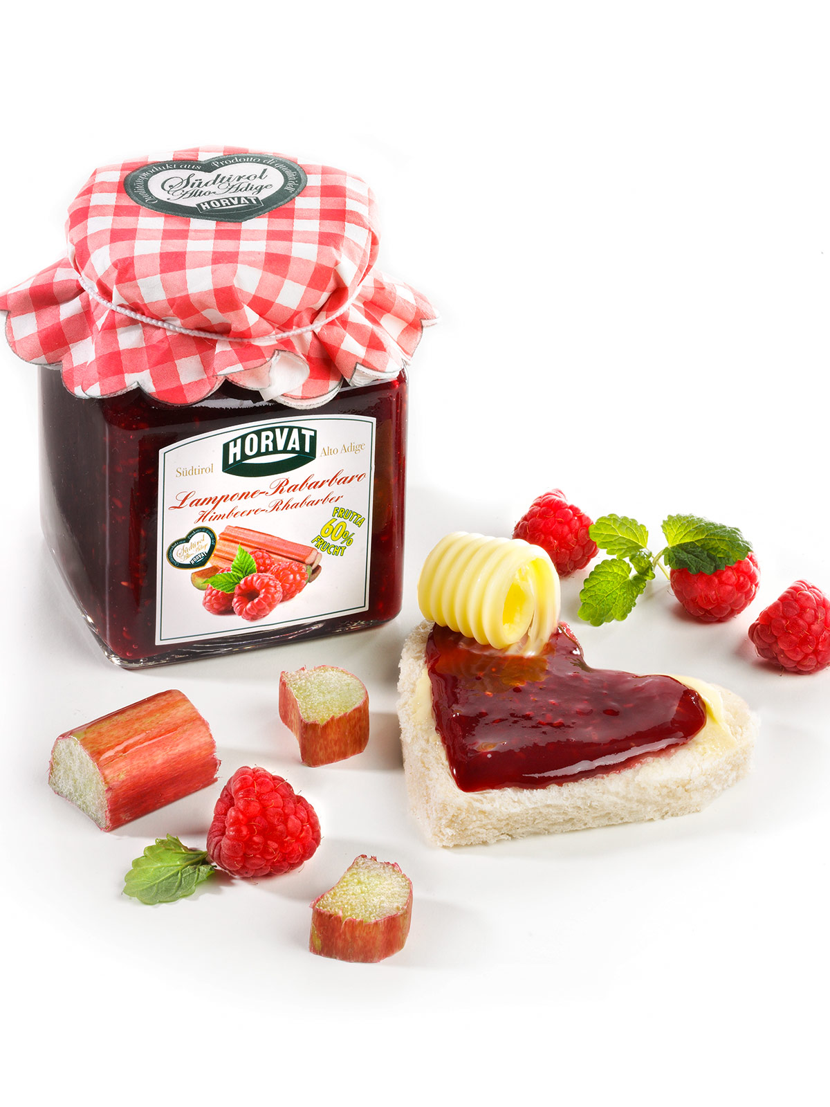 Himbeer-Rhabarber-Konfitüre Extra