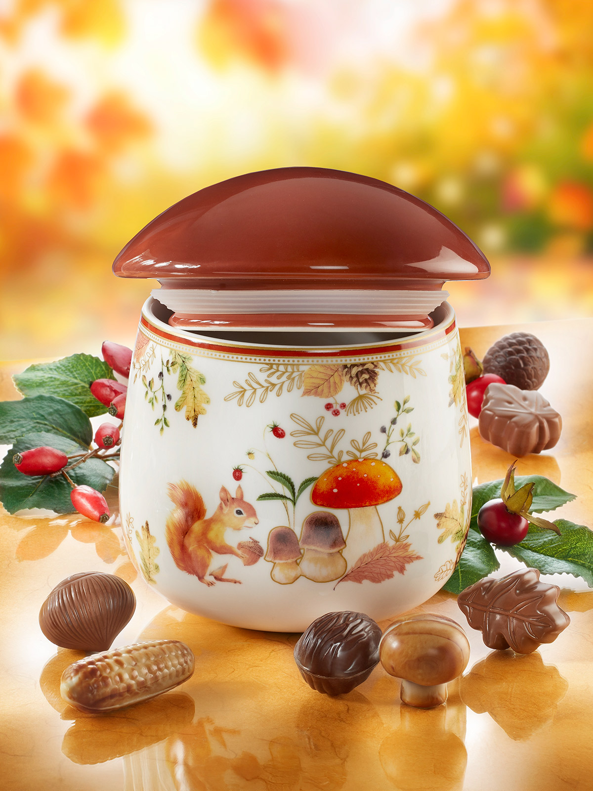 Porzellandose „Herbstzauber“