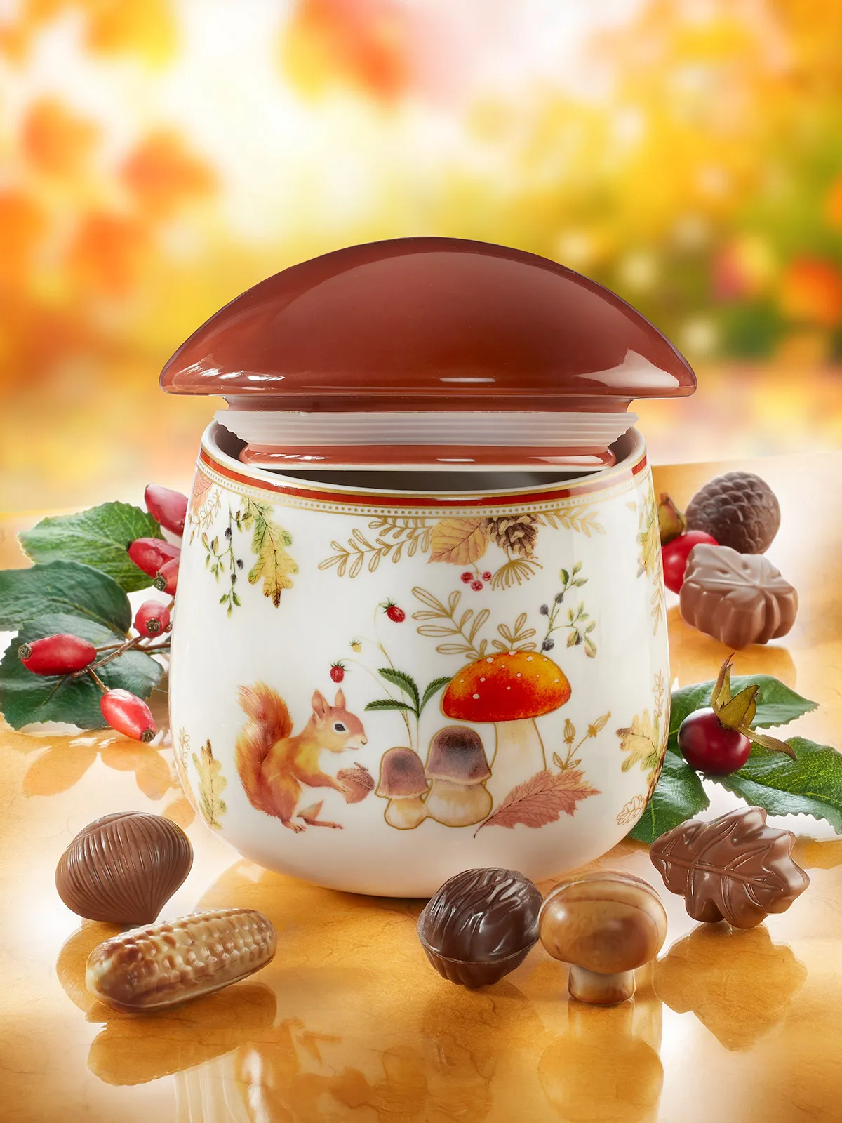 Porzellandose „Herbstzauber“