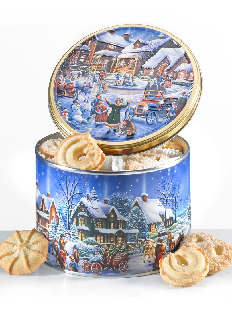 Gebäckdose „Winterdorf“ Gebäckdose „Winterdorf“
