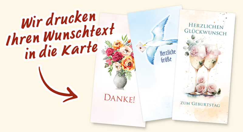 Individuelle Grußkarten mit Ihrem Wunschtext – perfekt für jeden Anlass