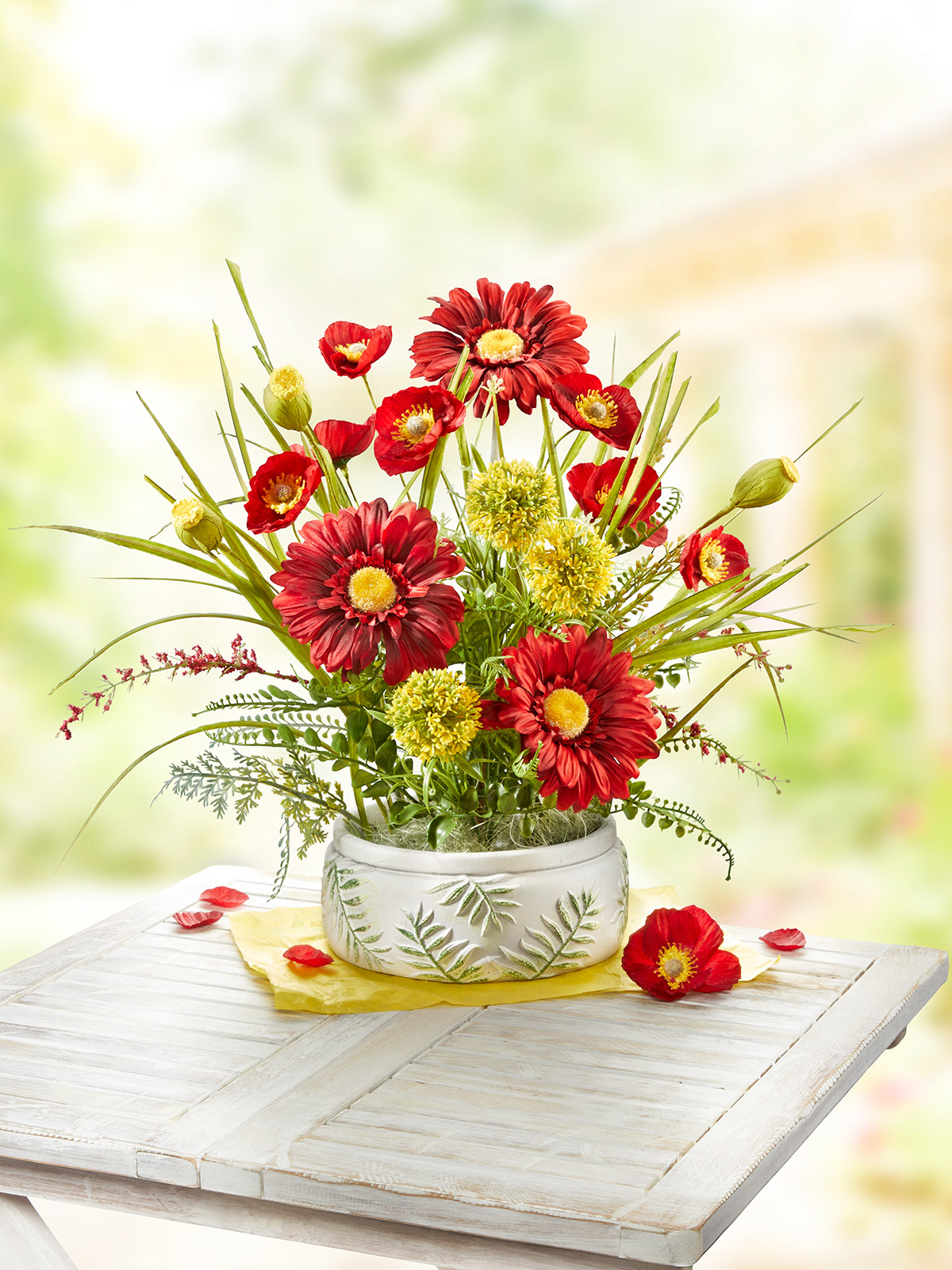 Keramikschale „Mohn & Gerbera“