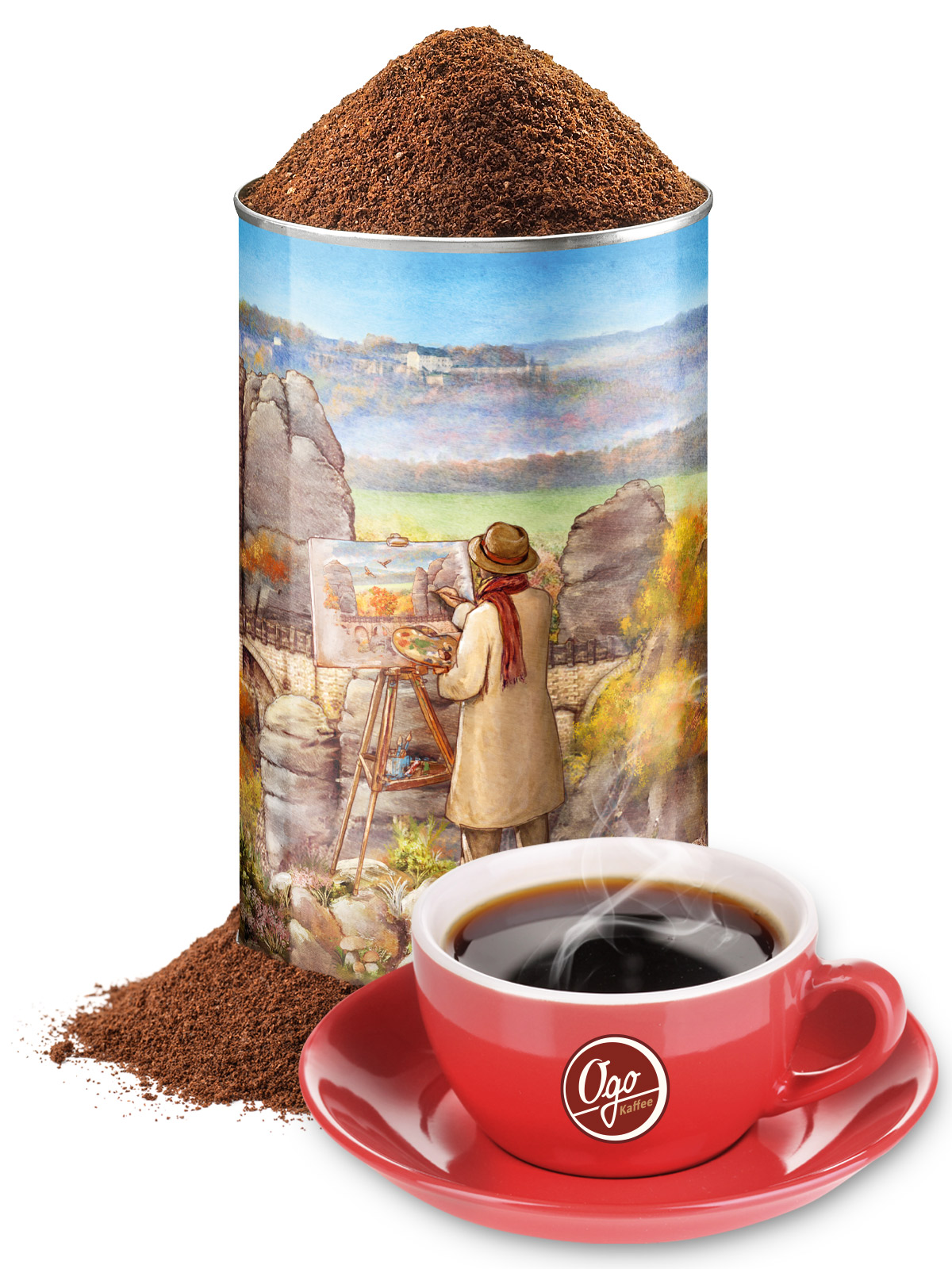Festkaffee, gem. in Künstlerdose