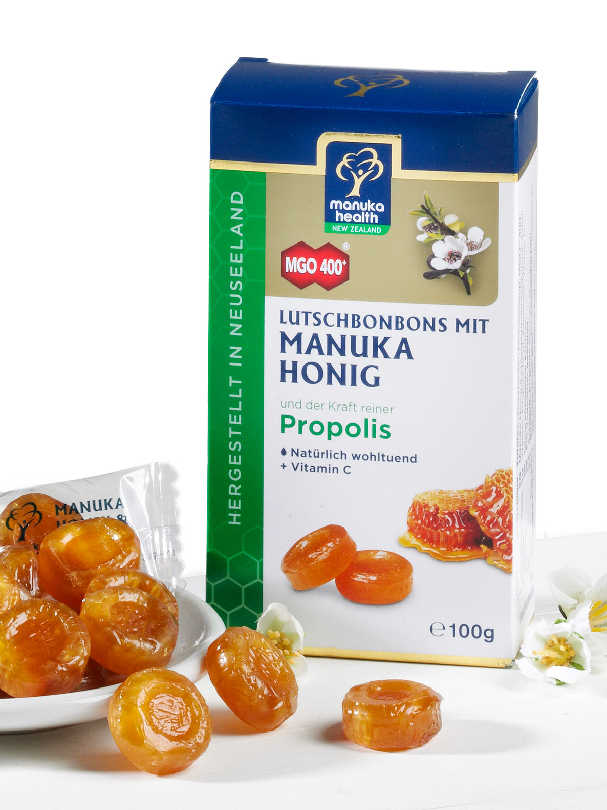 Manuka MGO TM 400+ mit Propolis-Bonbons